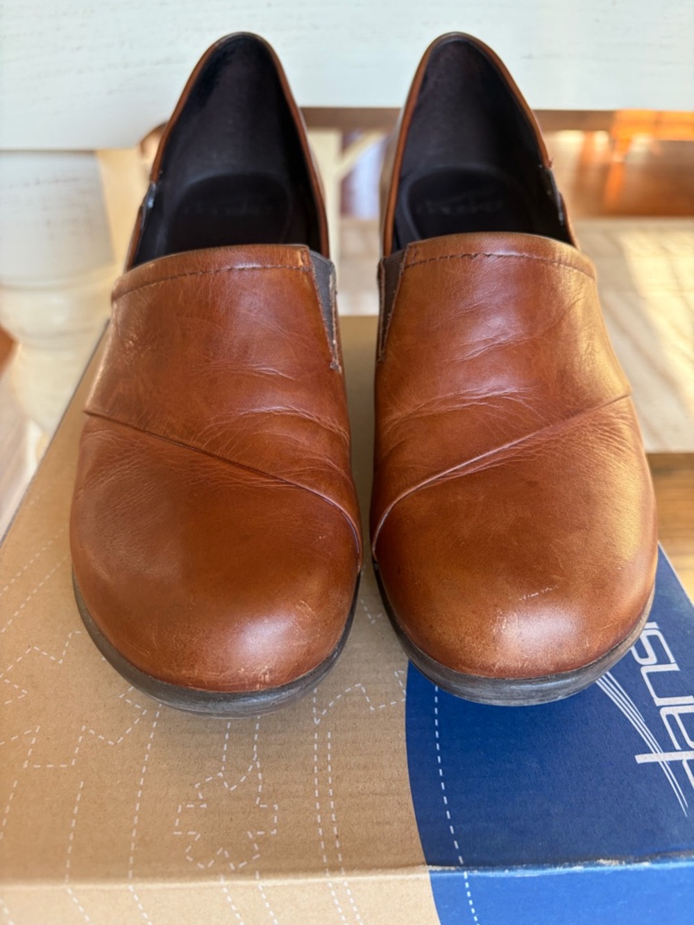 Women’s Dansko Slip-On Leather Shoes in Brown